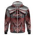 Aotearoa Iwi Ngapuhi Personalised Zip Hoodie Maori Kowhaiwhai Pattern