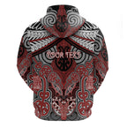 Aotearoa Iwi Ngapuhi Personalised Zip Hoodie Maori Kowhaiwhai Pattern