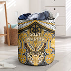 Aotearoa Iwi Ngati Whatua Laundry Basket Maori Kowhaiwhai Pattern