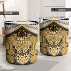 Aotearoa Iwi Ngati Whatua Laundry Basket Maori Kowhaiwhai Pattern