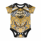 Aotearoa Iwi Ngati Whatua Personalised Baby Onesie Maori Kowhaiwhai Pattern
