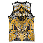 Aotearoa Iwi Ngati Whatua Personalised Basketball Jersey Maori Kowhaiwhai Pattern