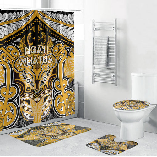 Aotearoa Iwi Ngati Whatua Bathroom Set Maori Kowhaiwhai Pattern