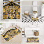 Aotearoa Iwi Ngati Whatua Bathroom Set Maori Kowhaiwhai Pattern