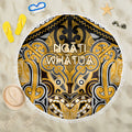 Aotearoa Iwi Ngati Whatua Beach Blanket Maori Kowhaiwhai Pattern
