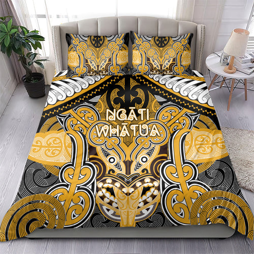 Aotearoa Iwi Ngati Whatua Bedding Set Maori Kowhaiwhai Pattern