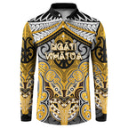 Aotearoa Iwi Ngati Whatua Personalised Button Sweatshirt Maori Kowhaiwhai Pattern