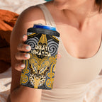 Aotearoa Iwi Ngati Whatua Personalised 4 in 1 Can Cooler Tumbler Maori Kowhaiwhai Pattern