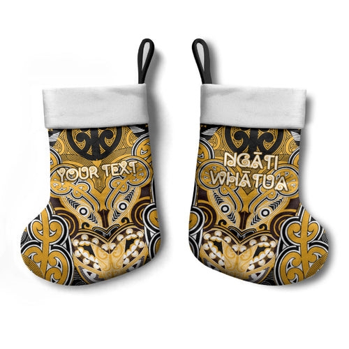 Aotearoa Iwi Ngati Whatua Personalised Christmas Stocking Maori Kowhaiwhai Pattern