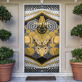 Aotearoa Iwi Ngati Whatua Personalised Door Cover Maori Kowhaiwhai Pattern