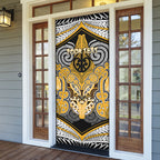 Aotearoa Iwi Ngati Whatua Personalised Door Cover Maori Kowhaiwhai Pattern