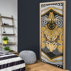 Aotearoa Iwi Ngati Whatua Personalised Door Cover Maori Kowhaiwhai Pattern