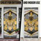 Aotearoa Iwi Ngati Whatua Personalised Door Cover Maori Kowhaiwhai Pattern