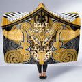 Aotearoa Iwi Ngati Whatua Hooded Blanket Maori Kowhaiwhai Pattern