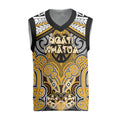 Aotearoa Iwi Ngati Whatua Personalised Christmas Knitted V-Neck Vest Maori Kowhaiwhai Pattern