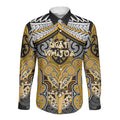 Aotearoa Iwi Ngati Whatua Personalised Long Sleeve Button Shirt Maori Kowhaiwhai Pattern