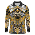 Aotearoa Iwi Ngati Whatua Personalised Long Sleeve Polo Shirt Maori Kowhaiwhai Pattern