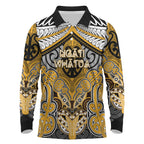 Aotearoa Iwi Ngati Whatua Personalised Long Sleeve Polo Shirt Maori Kowhaiwhai Pattern