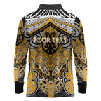 Aotearoa Iwi Ngati Whatua Personalised Long Sleeve Polo Shirt Maori Kowhaiwhai Pattern