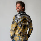 Aotearoa Iwi Ngati Whatua Personalised Long Sleeve Polo Shirt Maori Kowhaiwhai Pattern