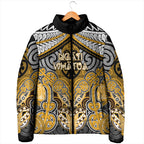 Aotearoa Iwi Ngati Whatua Personalised Padded Jacket Maori Kowhaiwhai Pattern