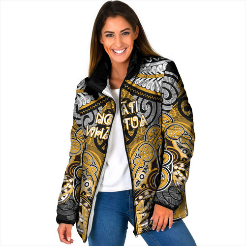 Aotearoa Iwi Ngati Whatua Personalised Padded Jacket Maori Kowhaiwhai Pattern