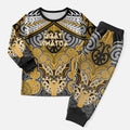 Aotearoa Iwi Ngati Whatua Personalised Christmas Pajama Set Maori Kowhaiwhai Pattern
