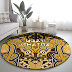 Aotearoa Iwi Ngati Whatua Round Carpet Maori Kowhaiwhai Pattern