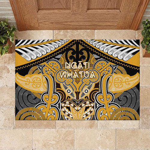 Aotearoa Iwi Ngati Whatua Rubber Doormat Maori Kowhaiwhai Pattern