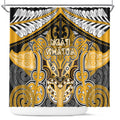 Aotearoa Iwi Ngati Whatua Shower Curtain Maori Kowhaiwhai Pattern