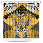 Aotearoa Iwi Ngati Whatua Shower Curtain Maori Kowhaiwhai Pattern