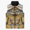 Aotearoa Iwi Ngati Whatua Personalised Sleeveless Puffer Jacket Maori Kowhaiwhai Pattern