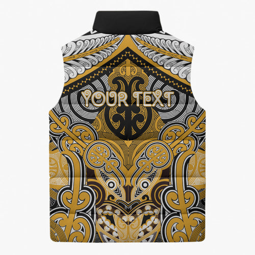 Aotearoa Iwi Ngati Whatua Personalised Sleeveless Puffer Jacket Maori Kowhaiwhai Pattern