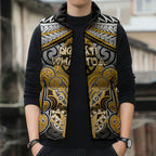 Aotearoa Iwi Ngati Whatua Personalised Sleeveless Puffer Jacket Maori Kowhaiwhai Pattern