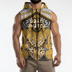 Aotearoa Iwi Ngati Whatua Personalised Sleeveless Zip Hoodie Maori Kowhaiwhai Pattern