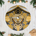 Aotearoa Iwi Ngati Whatua Tree Skirt Maori Kowhaiwhai Pattern