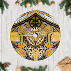 Aotearoa Iwi Ngati Whatua Tree Skirt Maori Kowhaiwhai Pattern