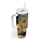 Aotearoa Iwi Ngati Whatua Personalised Tumbler With Handle Maori Kowhaiwhai Pattern
