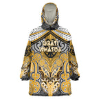 Aotearoa Iwi Ngati Whatua Personalised Wearable Blanket Hoodie Maori Kowhaiwhai Pattern
