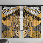 Aotearoa Iwi Ngati Whatua Window Curtain Maori Kowhaiwhai Pattern