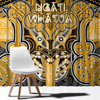 Aotearoa Iwi Ngati Whatua Window Curtain Maori Kowhaiwhai Pattern