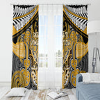 Aotearoa Iwi Ngati Whatua Window Curtain Maori Kowhaiwhai Pattern