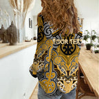 Aotearoa Iwi Ngati Whatua Personalised Women Casual Shirt Maori Kowhaiwhai Pattern