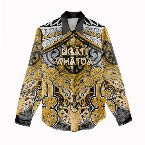 Aotearoa Iwi Ngati Whatua Personalised Women Casual Shirt Maori Kowhaiwhai Pattern