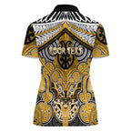 Aotearoa Iwi Ngati Whatua Personalised Women Polo Shirt Maori Kowhaiwhai Pattern