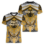 Aotearoa Iwi Ngati Whatua Personalised Women V-Neck T-Shirt Maori Kowhaiwhai Pattern