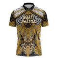 Aotearoa Iwi Ngati Whatua Personalised Zipper Polo Shirt Maori Kowhaiwhai Pattern