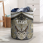 Aotearoa Iwi Waikato Tainui Laundry Basket Maori Kowhaiwhai Pattern