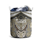 Aotearoa Iwi Waikato Tainui Laundry Basket Maori Kowhaiwhai Pattern