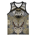 Aotearoa Iwi Waikato Tainui Personalised Basketball Jersey Maori Kowhaiwhai Pattern
